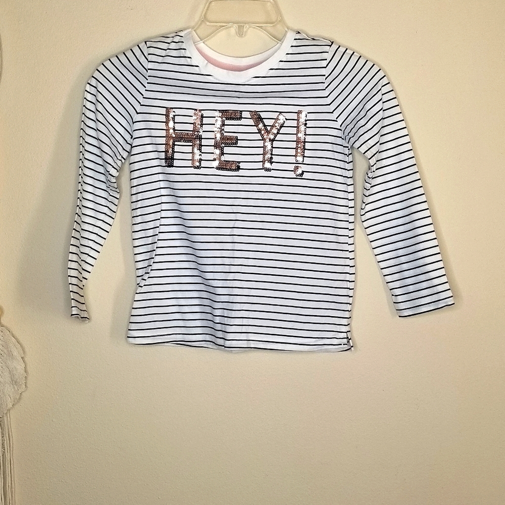 3/$25 OshKosh B'gosh HEY Striped Long Sleeve Top 7